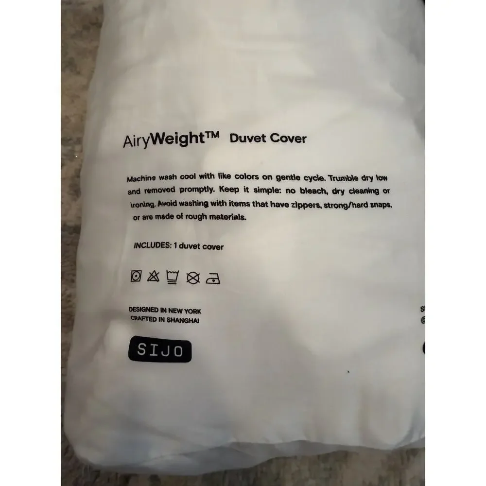SIJO AiryWeight Eucalyptus Tencel Duvet Cover KING/CAL K NEW $175